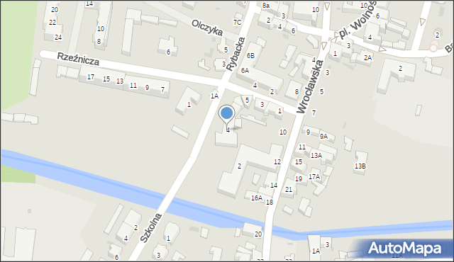 Żmigród, Rybacka, 4, mapa Żmigród