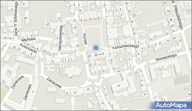 Żywiec, Rynek, 22, mapa Żywiec