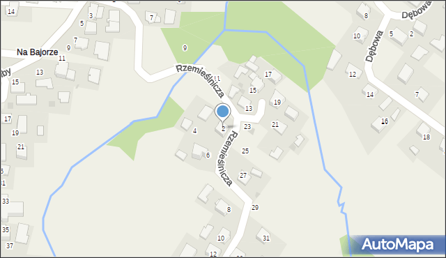 Bachowice, Rzemieślnicza, 2, mapa Bachowice