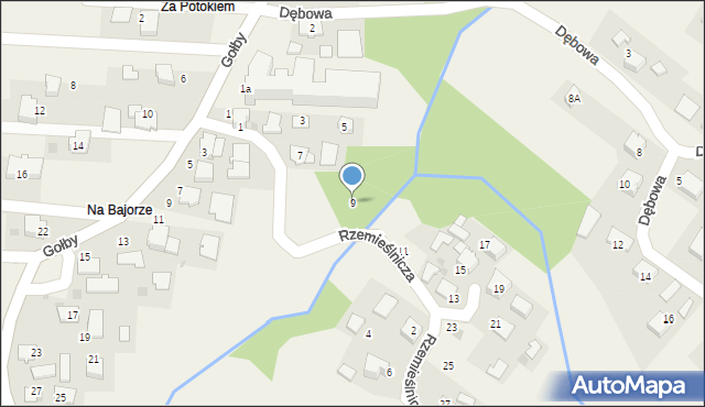 Bachowice, Rzemieślnicza, 9, mapa Bachowice