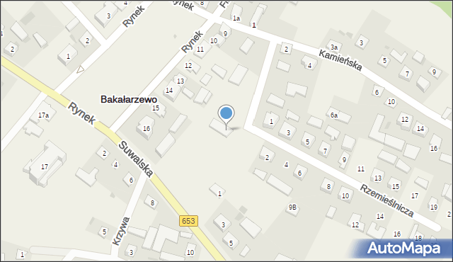 Bakałarzewo, Rzemieślnicza, 2a, mapa Bakałarzewo