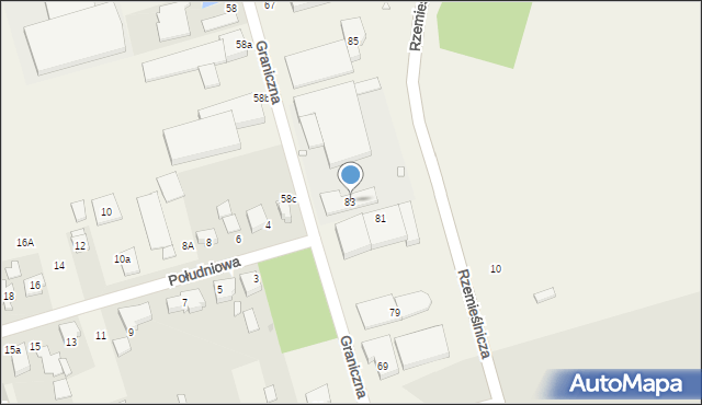 Baranowo, Rzemieślnicza, 83, mapa Baranowo