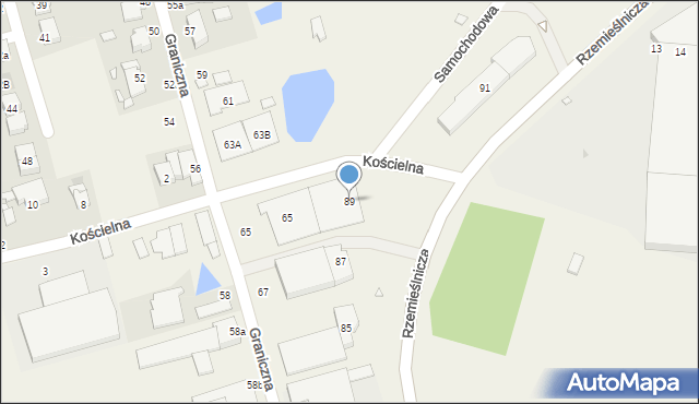 Baranowo, Rzemieślnicza, 89, mapa Baranowo