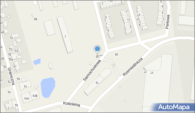 Baranowo, Rzemieślnicza, 93, mapa Baranowo