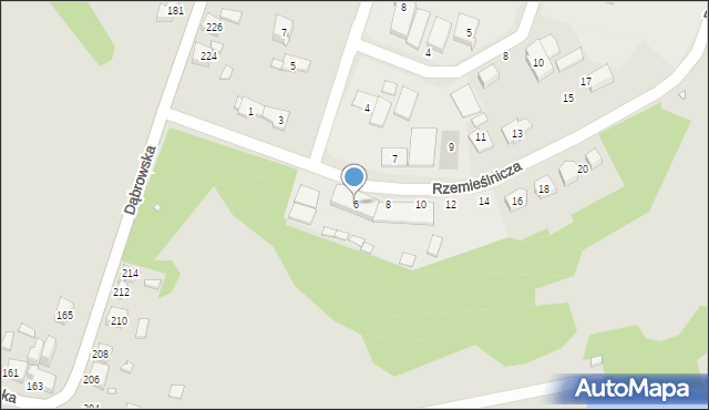 Będzin, Rzemieślnicza, 6, mapa Będzin