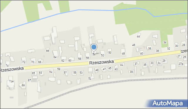 Bełżec, Rzeszowska, 54, mapa Bełżec