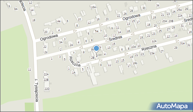 Biała Podlaska, Rzeczna, 2, mapa Białej Podlaskiej