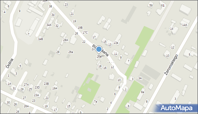 Biała Podlaska, Rzeźniana, 20a, mapa Białej Podlaskiej