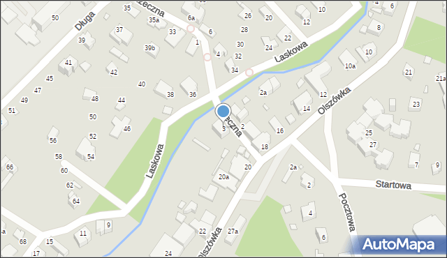 Bielsko-Biała, Rzeczna, 3, mapa Bielsko-Białej
