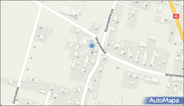 Bieńkowice, Rzemieślnicza, 19, mapa Bieńkowice