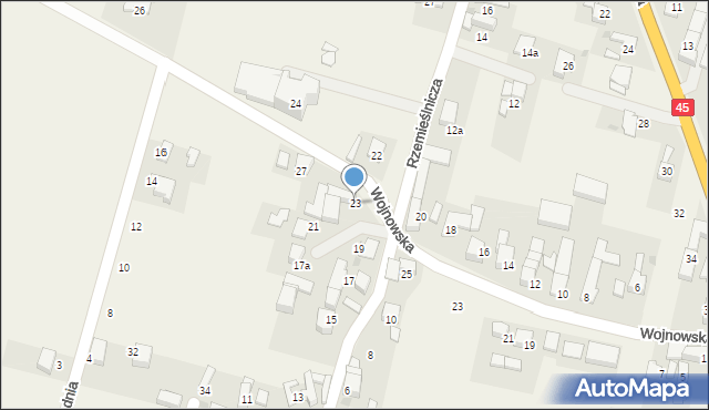 Bieńkowice, Rzemieślnicza, 23, mapa Bieńkowice