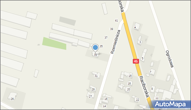 Bieńkowice, Rzemieślnicza, 33, mapa Bieńkowice
