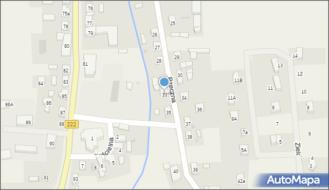 Bobowo, Rzeczna, 33, mapa Bobowo