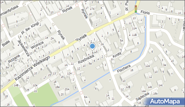 Bochnia, Rzeźnicka, 3, mapa Bochni