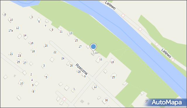 Borkowo, Rzeczna, 21, mapa Borkowo