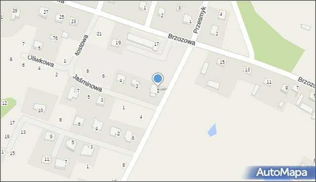 Bożewo Nowe, Rzeczna, 2, mapa Bożewo Nowe