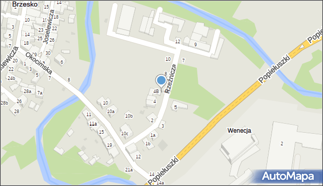 Brzesko, Rzeźnicza, 6, mapa Brzesko