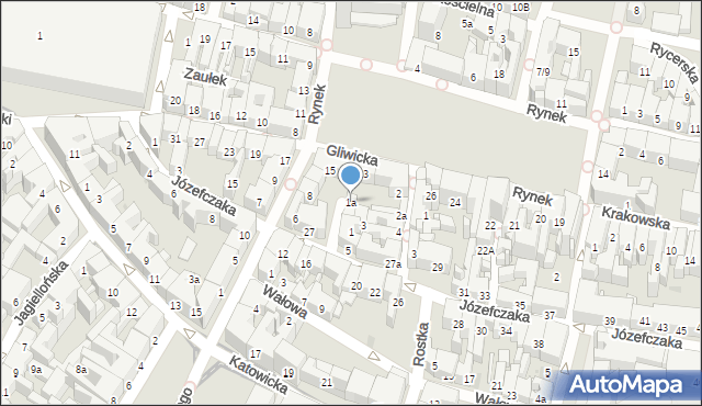 Bytom, Rzeźnicza, 1a, mapa Bytomia