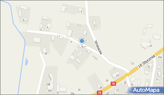 Chlewice, Rzeczna, 3, mapa Chlewice