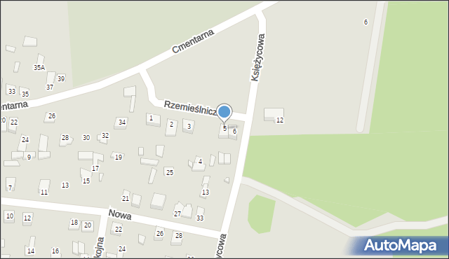 Chorzele, Rzemieślnicza, 5, mapa Chorzele