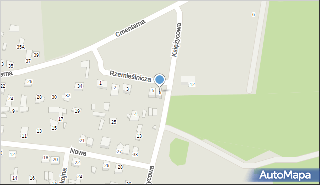 Chorzele, Rzemieślnicza, 6, mapa Chorzele