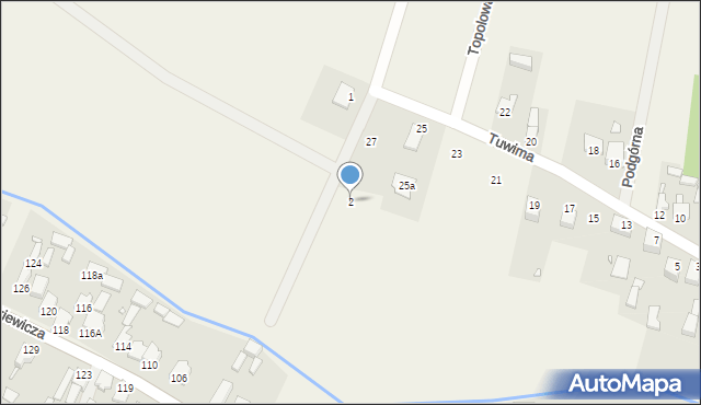 Chruszczobród, Rzeczna, 2, mapa Chruszczobród