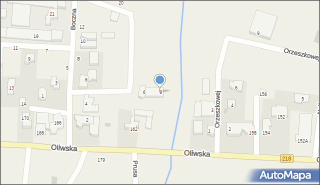 Chwaszczyno, Rzemieślników, 8, mapa Chwaszczyno