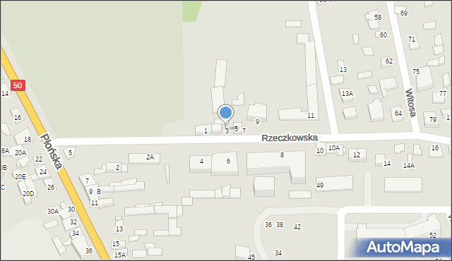 Ciechanów, Rzeczkowska, 3, mapa Ciechanów