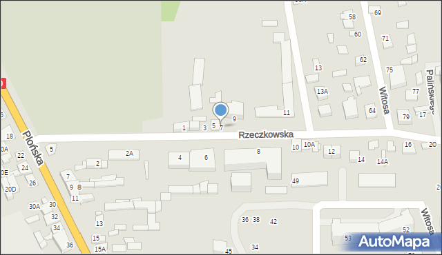 Ciechanów, Rzeczkowska, 7, mapa Ciechanów