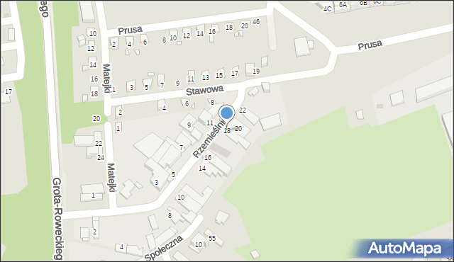 Czeladź, Rzemieślnicza, 18, mapa Czeladź