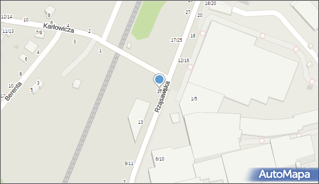 Częstochowa, Rząsawska, 15, mapa Częstochowy