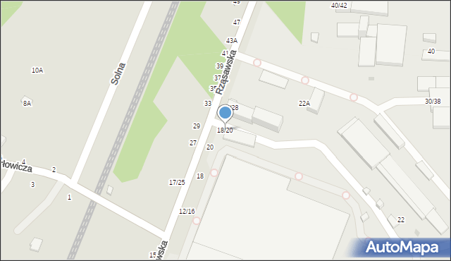 Częstochowa, Rząsawska, 18/20, mapa Częstochowy