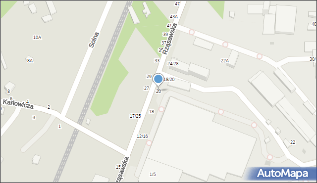 Częstochowa, Rząsawska, 20, mapa Częstochowy