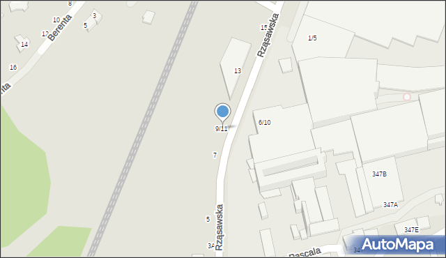 Częstochowa, Rząsawska, 9/11, mapa Częstochowy