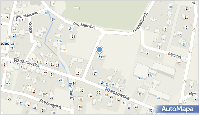 Czudec, Rzeszowska, 17A, mapa Czudec