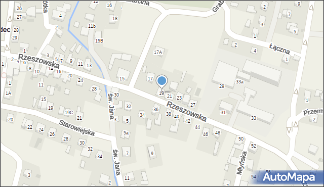 Czudec, Rzeszowska, 19, mapa Czudec