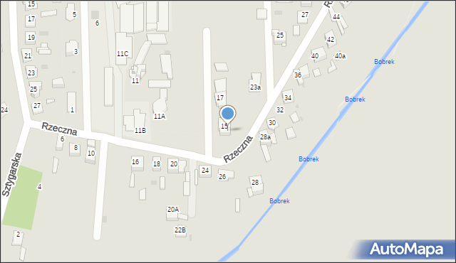 Dąbrowa Górnicza, Rzeczna, 17A, mapa Dąbrowa Górnicza