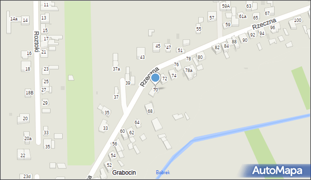 Dąbrowa Górnicza, Rzeczna, 70, mapa Dąbrowa Górnicza