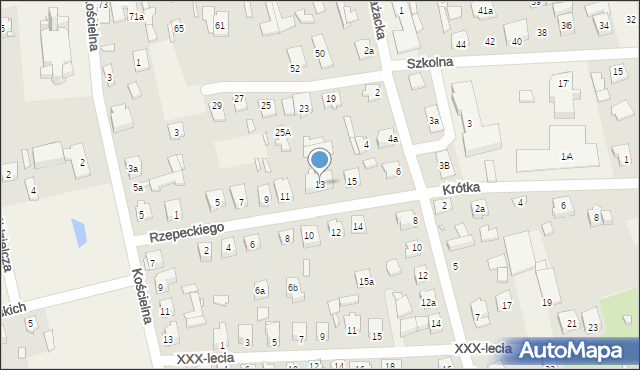 Dębe Wielkie, Rzepeckiego Kajetana, 13, mapa Dębe Wielkie