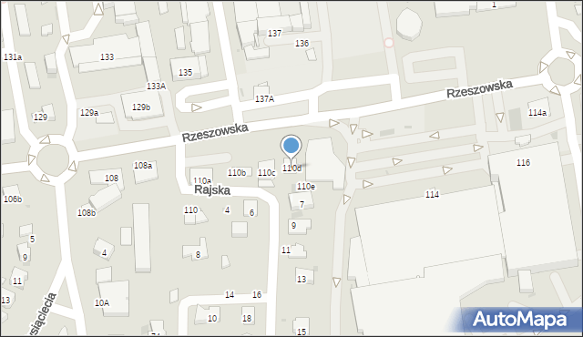 Dębica, Rzeszowska, 110d, mapa Dębicy