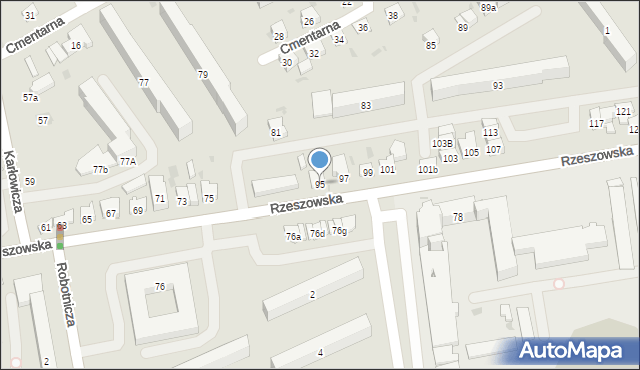 Dębica, Rzeszowska, 95, mapa Dębicy