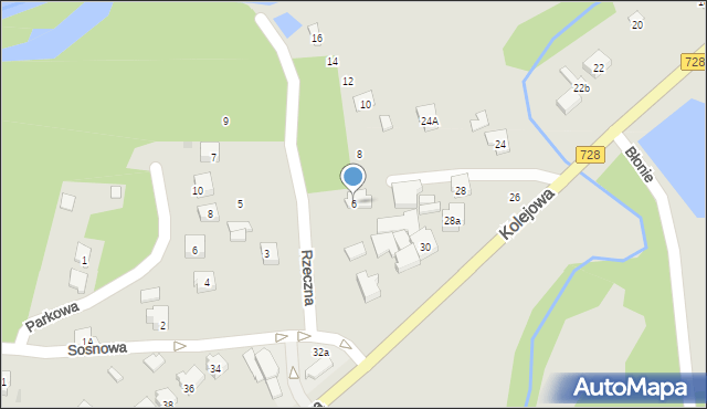 Drzewica, Rzeczna, 6, mapa Drzewica