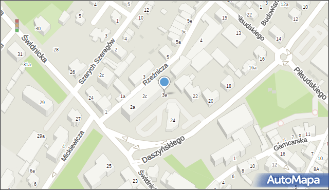 Dzierżoniów, Rzeźnicza, 3a, mapa Dzierżoniów