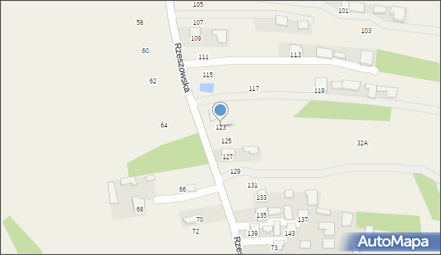 Dzikowiec, Rzeszowska, 123, mapa Dzikowiec