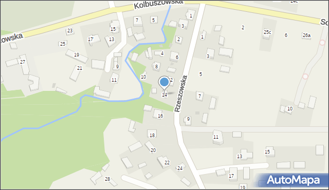 Dzikowiec, Rzeszowska, 14, mapa Dzikowiec