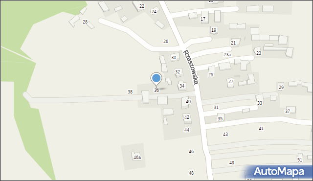 Dzikowiec, Rzeszowska, 36, mapa Dzikowiec