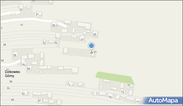 Dzikowiec, Rzeszowska, 57, mapa Dzikowiec