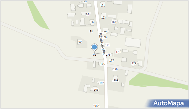 Dzikowiec, Rzeszowska, 92, mapa Dzikowiec