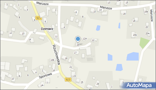 Dzimierz, Rzuchowska, 13, mapa Dzimierz