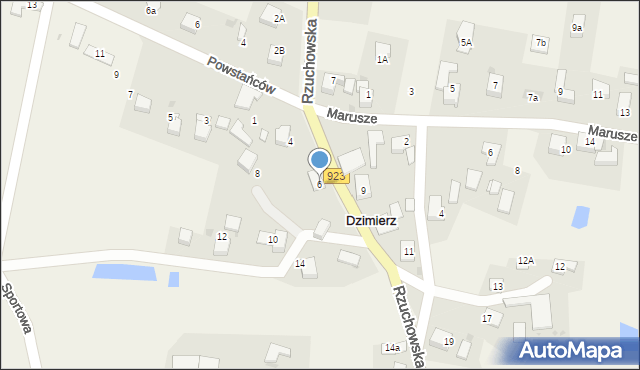 Dzimierz, Rzuchowska, 6, mapa Dzimierz